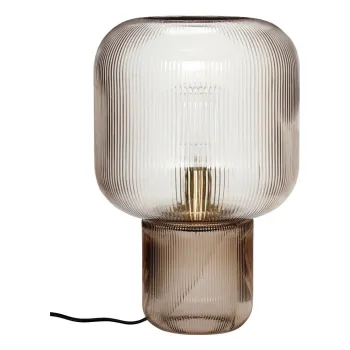 Veioza maro cu abajur din sticla (inaltime 42 cm) Pirum - Hubsch imagine