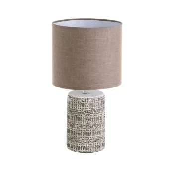 Veioza maro cu abajur textil (inaltime 33,5 cm) - Casa Seleccion imagine