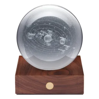 Veioza maro cu luminozitate reglabila cu abajur din sticla (inaltime 12 cm) Amber - Gingko imagine