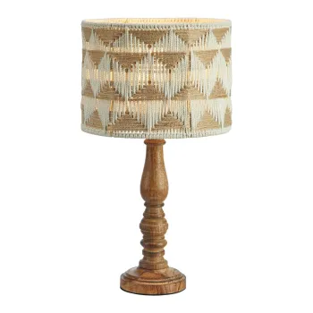 Veioza maro/in culoare naturala cu abajur textil/cu abajur din iuta (inaltime 45 cm) Ano - Markslojd imagine