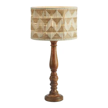 Veioza maro/in culoare naturala cu abajur textil/cu abajur din iuta (inaltime 62,5 cm) Ano - Markslojd imagine