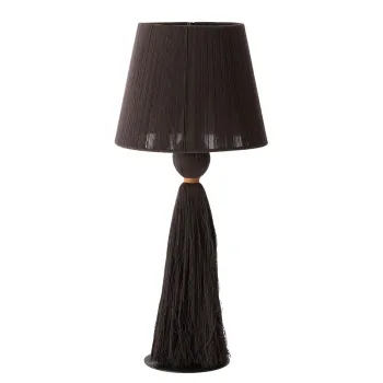 Veioza maro inchis cu abajur textil (inaltime 58 cm) Espino - Light & Living imagine