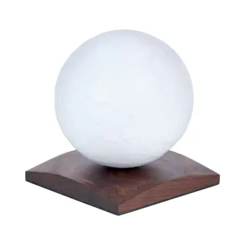 Veioza maro inchis LED din lemn de nuc (inaltime 13 cm) Smart LunaSpin - Gingko imagine