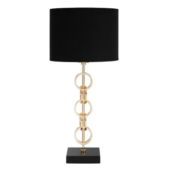 Veioza Mauro Ferretti Glam Rings, inaltime 54,5 cm, negru-auriu imagine