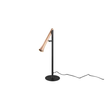 Veioza neagra/aurie LED cu abajur din metal (inaltime 53 cm) Fiato - Trio imagine