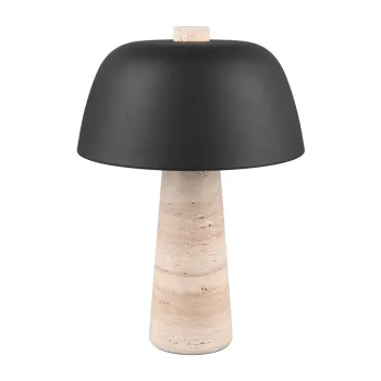 Veioza neagra/bej cu abajur din metal (inaltime 41 cm) Timba - Trio Select imagine