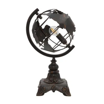 Veioza neagra cu abajur din metal (inaltime 40 cm) World Industry - Mauro Ferretti imagine