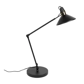 Veioza neagra cu abajur din metal (inaltime 70 cm) Jona - White Label imagine