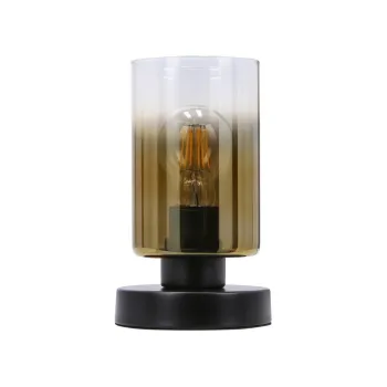 Veioza neagra cu abajur din sticla (inaltime 20 cm) Aspra - Candellux Lighting imagine