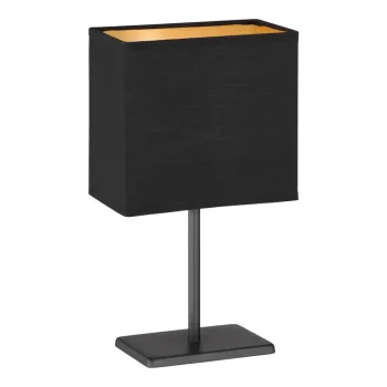 Veioza neagra cu abajur textil (inaltime 30 cm) Kate - Fischer & Honsel imagine