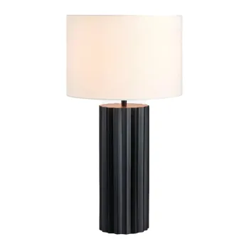 Veioza neagra cu abajur textil (inaltime 60 cm) Hashira - Markslojd imagine