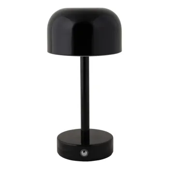 Veioza neagra LED cu abajur din metal (inaltime 24,5 cm) James - Leitmotiv imagine