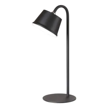 Veioza neagra LED cu abajur din metal (inaltime 34 cm) Voet - Fischer & Honsel imagine