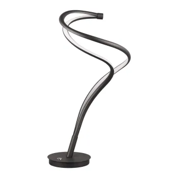 Veioza neagra LED cu abajur din metal (inaltime 56 cm) Nala - Trio Select imagine