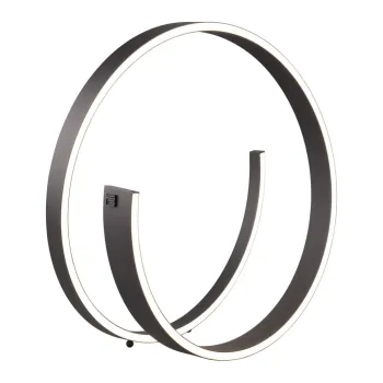 Veioza neagra LED cu control vocal/cu control prin aplicatii mobile cu abajur din metal (inaltime 45 cm) Cinardi - CINQUE imagine