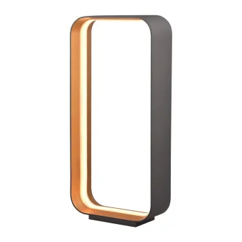 Veioza neagra LED cu control vocal/cu control prin aplicatii mobile cu abajur din metal (inaltime 61 cm) Cizione - CINQUE imagine