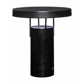 Veioza neagra LED cu intensitate reglabila cu abajur din metal (inaltime 28 cm) BringMe - Hubsch imagine