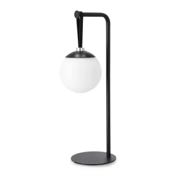 Veioza neagra LED cu intensitate reglabila din aluminiu cu abajur din plastic (inaltime 40,5 cm) Balmony - Bizzotto imagine