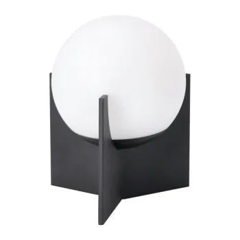 Veioza neagra LED cu intensitate reglabila din metal cu abajur din plastic (inaltime 16 cm) Cardamom - Bizzotto imagine
