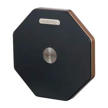 Veioza neagra LED (inaltime 18 cm) Twist Hexagon - Gingko imagine