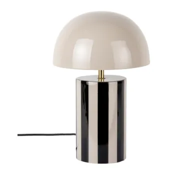 Veioza neagra/taupe din metal (inaltime 34 cm) Rayado - Leitmotiv imagine