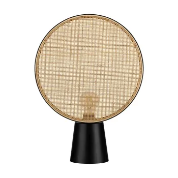 Veioza negru-mat/in culoare naturala din metal (inaltime 48,5 cm) Tierra - Nova Luce imagine