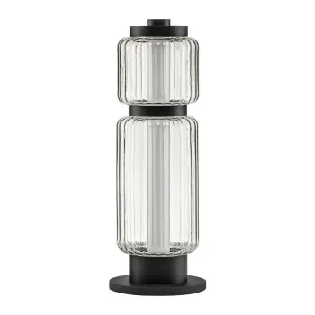 Veioza negru-mat LED din sticla (inaltime 39 cm) Liesa - Nova Luce imagine