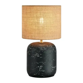 Veioza negru-natural cu abajur din iuta (inaltime 32,5 cm) Montagna - Markslojd imagine