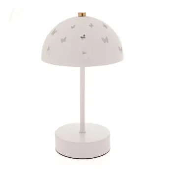 Veioza pentru copii alba din metal Butterfly - Dakls imagine