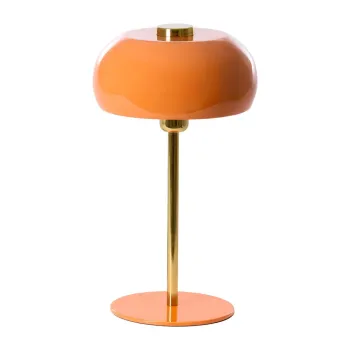 Veioza portocalie cu abajur din metal (inaltime 40 cm) Surin - Light & Living imagine