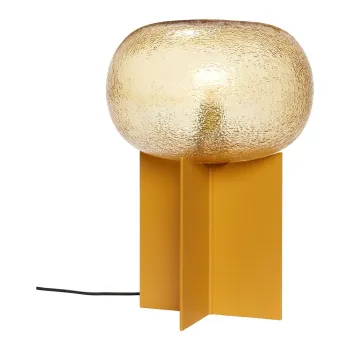 Veioza portocalie cu abajur din sticla (inaltime 36 cm) Podium - Hubsch imagine