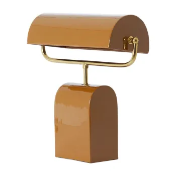 Veioza portocalie din metal (inaltime 38 cm) Cardona - Light & Living imagine