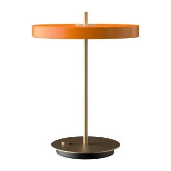 Veioza portocalie LED cu intensitate reglabila cu abajur din metal (inaltime 41,5 cm) Asteria Table - UMAGE imagine