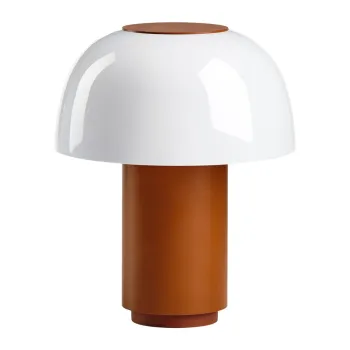 Veioza portocalie LED cu intensitate reglabila din aluminiu (inaltime 22 cm) Harvest - Zone imagine