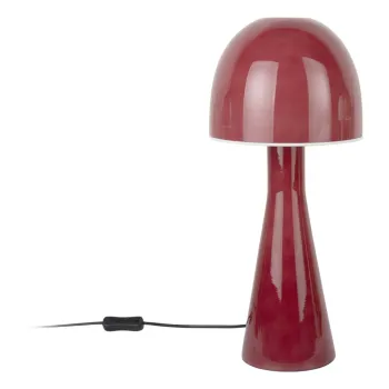 Veioza rosie cu abajur din sticla (inaltime 45 cm) Bombin - Leitmotiv imagine