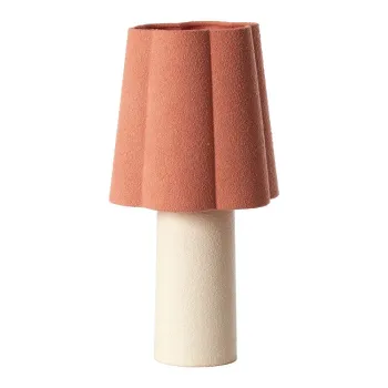 Veioza somon/crem cu abajur textil (inaltime 50 cm) Musaby - Light & Living imagine