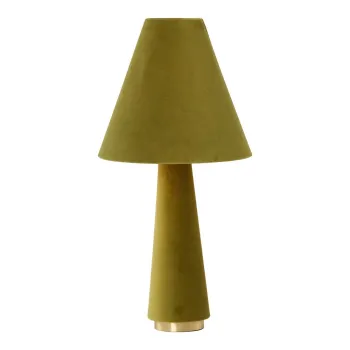 Veioza verde cu abajur textil (inaltime 61 cm) Devia - Light & Living imagine
