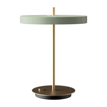 Veioza verde-deschis LED cu intensitate reglabila cu abajur din metal (inaltime 41,5 cm) Asteria Table - UMAGE imagine
