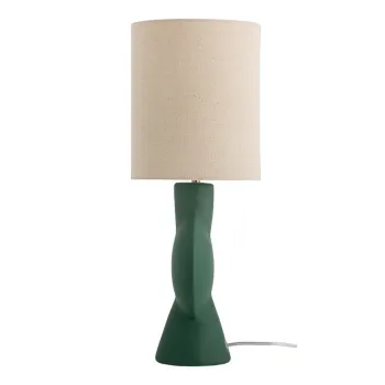 Veioza verde-inchis/in culoare naturala cu abajur textil (inaltime 55 cm) Sergio - Bloomingville imagine