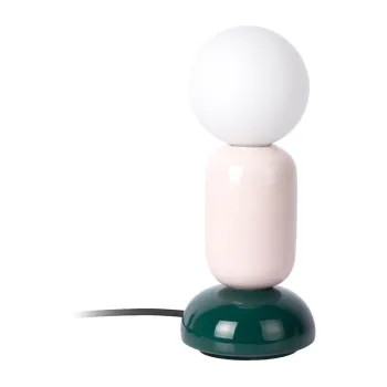 Veioza verde-inchis/roz-deschis din ceramica (inaltime 27 cm) Firenze Tube - Leitmotiv imagine