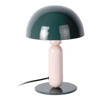 Veioza verde-inchis/roz-deschis din metal (inaltime 30 cm) Firenze round - Leitmotiv imagine