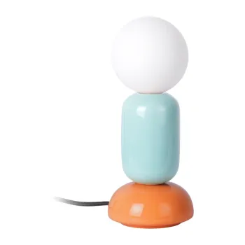Veioza verde-menta/portocalie din ceramica (inaltime 27 cm) Firenze Tube - Leitmotiv imagine