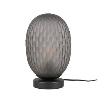 VeiozAnegru-mat cu abajur din sticlA(A(R)nAflE>ime 28,5 cm) Facette aEURTrio imagine