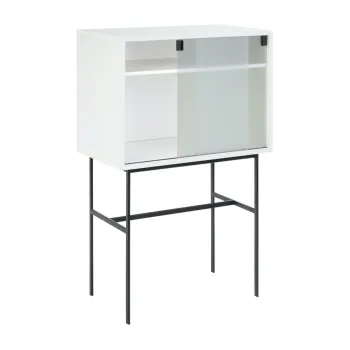 Vitrina grej cu usa glisanta 70x109x40 cm Lekko - noo.ma imagine
