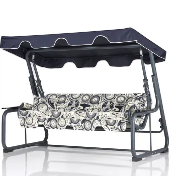 Balansoar de gradina RUBUS 2, 3 locuri, multicolor, 200x110x165 cm imagine