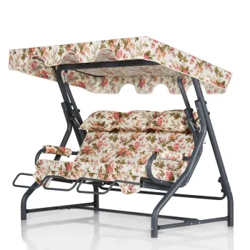 Balansoar de gradina SALVIA 5, 3 locuri, multicolor, 200x110x165 cm imagine