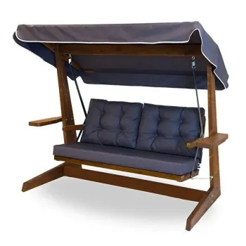 Balansoar de gradina VIVA 2200, 3 locuri, antracit, 220x100x175 cm imagine