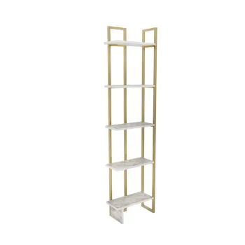 Biblioteca ALICE, alb + auriu, 45,2x21,6x180 cm imagine