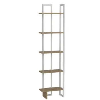 Biblioteca ALICE, stejar + alb, 45x22x180 cm imagine