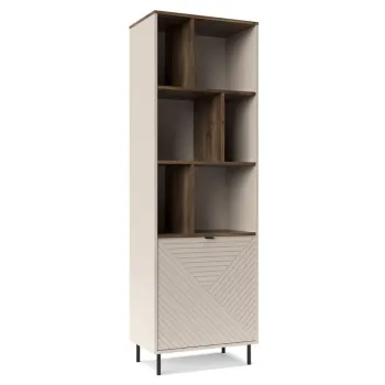 Biblioteca deschisa EVO, 1 usa, casmir + stejar castello, 63,4x40x194,6 cm imagine
